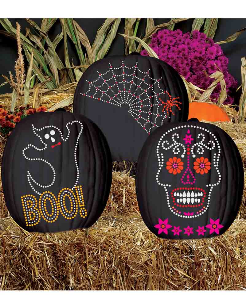 Skull Paint and Jewel Pumpkin Kit - Image 2
