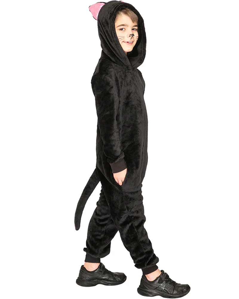 Slinky Black Cat Cosy Deluxe Kids Book Week Costume - Image 3