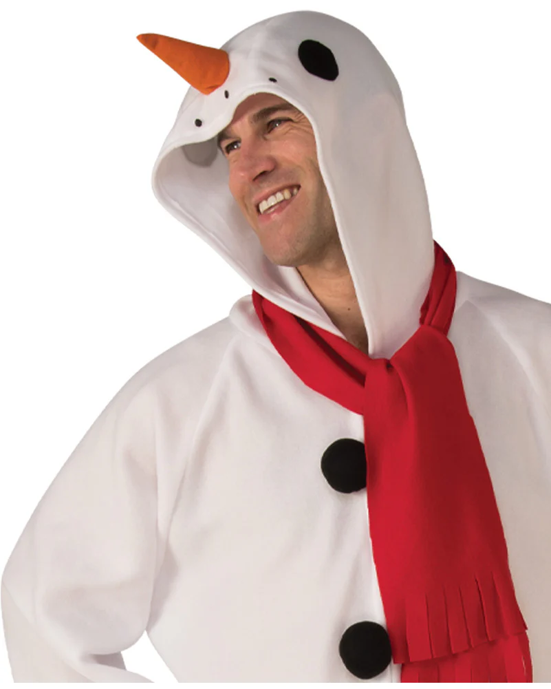 Snowman Jumpsuit Adult Christmas Costume - Image 2