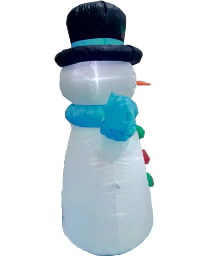Snowman With Top Hat and Scarf Christmas Lawn Inflatable 1.2m - Image 4