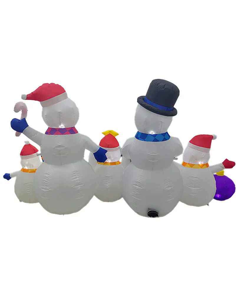 Snowmen with Baubles Christmas Lawn Inflatable 2.4m - Image 4