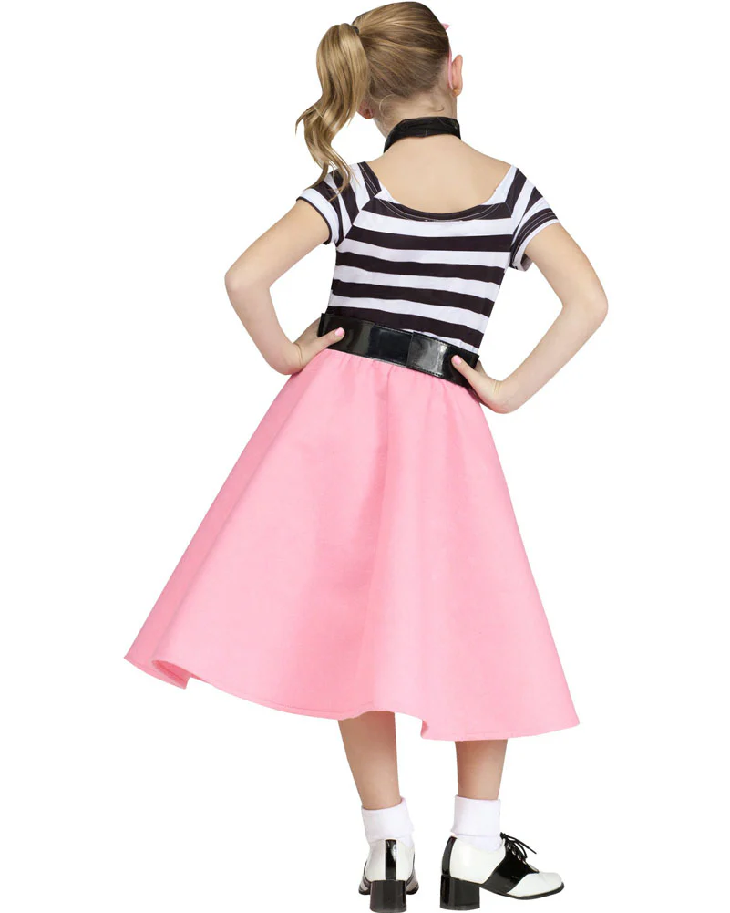 50s Soda Shop Sweetie Girls Costume - Image 2