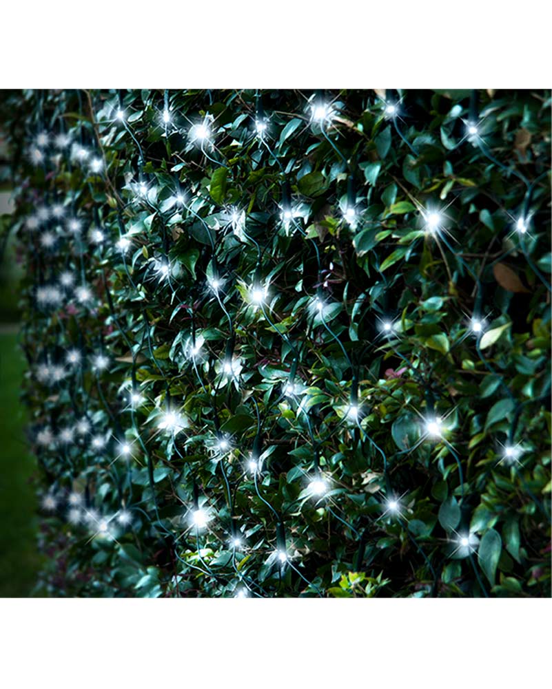 Solar Cool White 150 Piece LED Net Lights 2.5m x 1.3m - Image 2