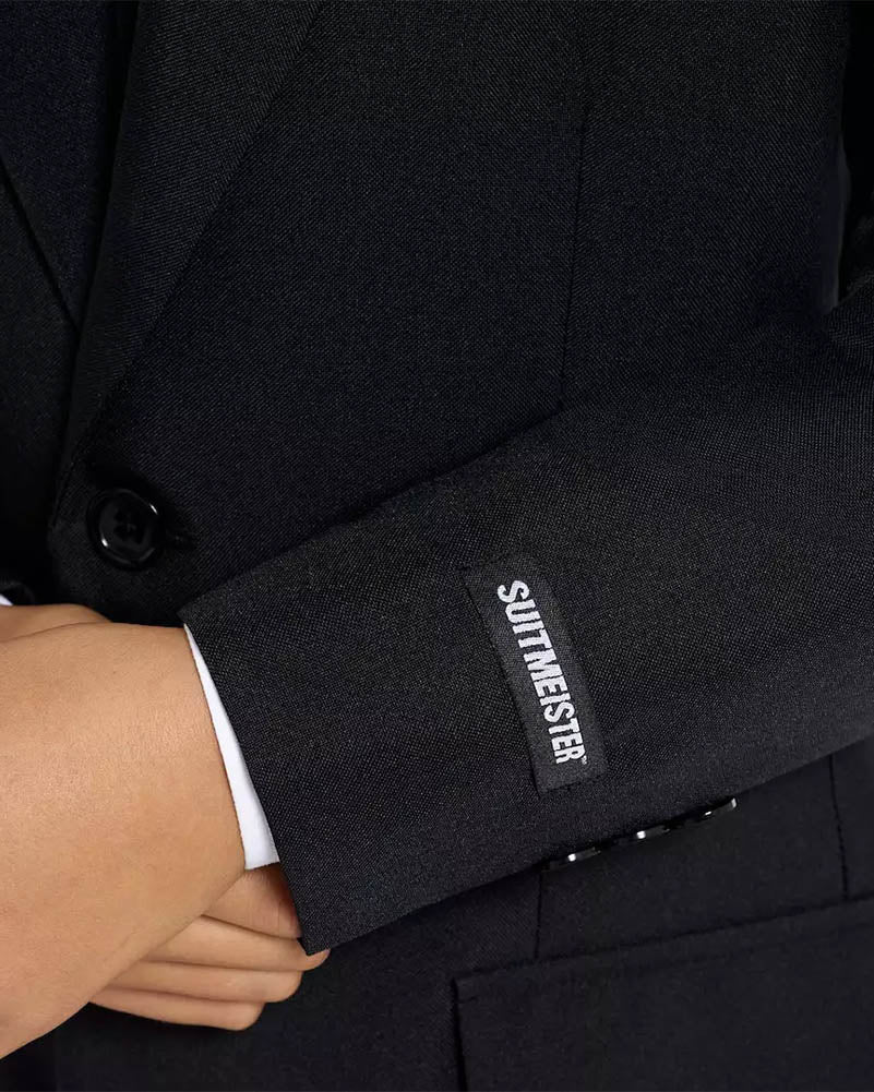 Solid Black Kids Suitmeister - Image 5