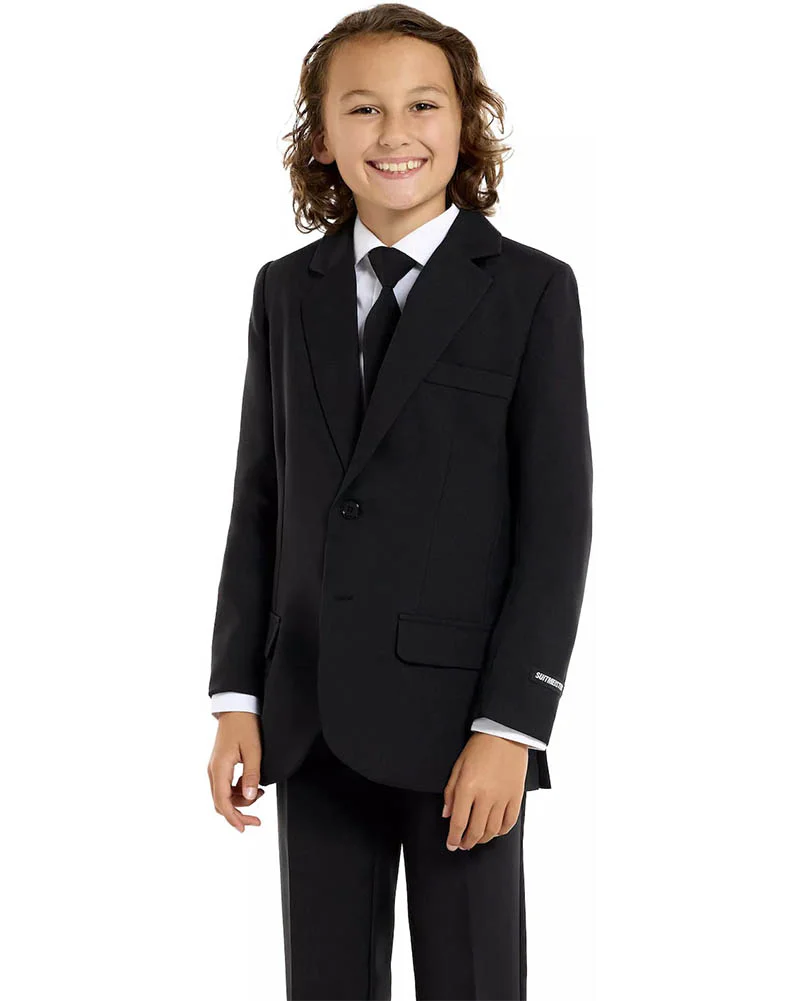 Solid Black Kids Suitmeister - Image 8