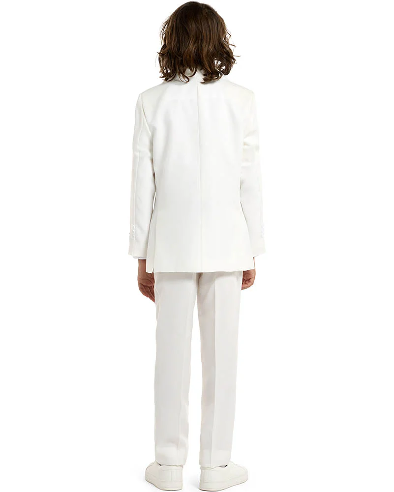 Solid White Kids Suitmeister - Image 2