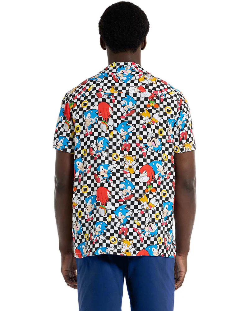 Sonic Retro Rings Mens Opposuit Summer Shirt - Image 2