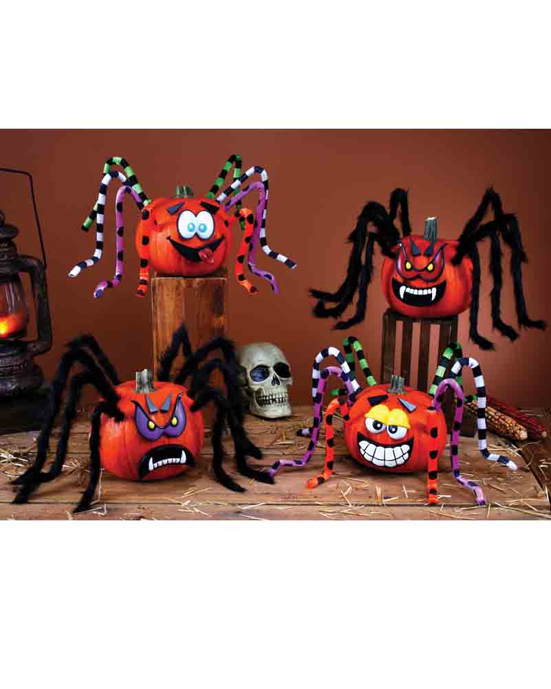 Spider Pumpkin Decorating Kit with Blue Eyes - Image 2