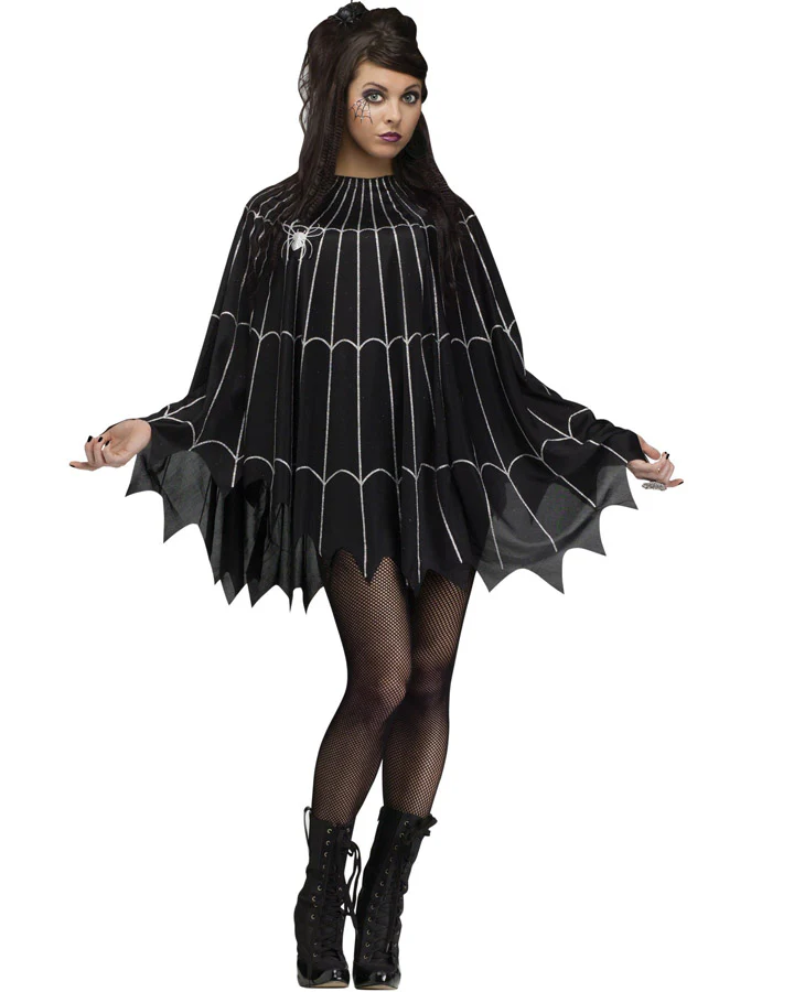 Spider Web Womens Poncho