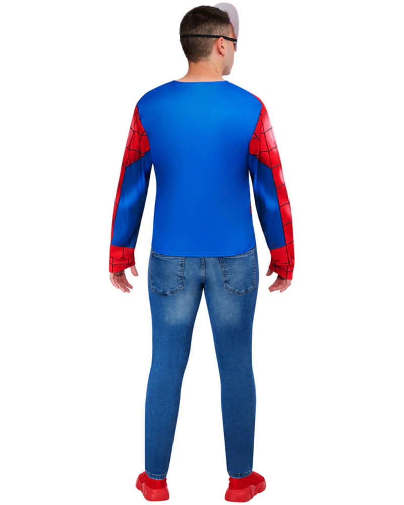 Spiderman Adult Shirt and Mask Set - Image 2