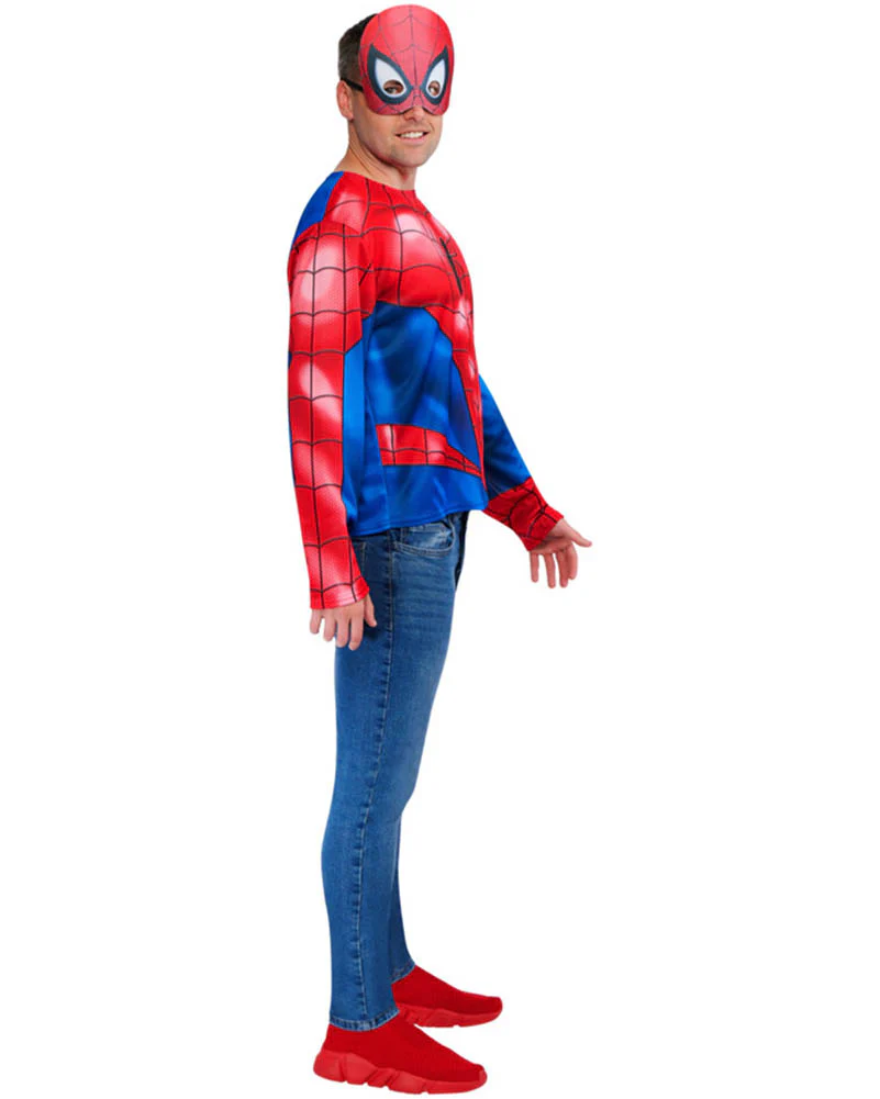 Spiderman Adult Shirt and Mask Set - Image 7
