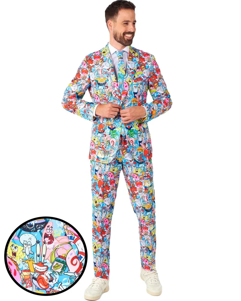 Spongebob Frenzy Opposuit Premium Mens Suit