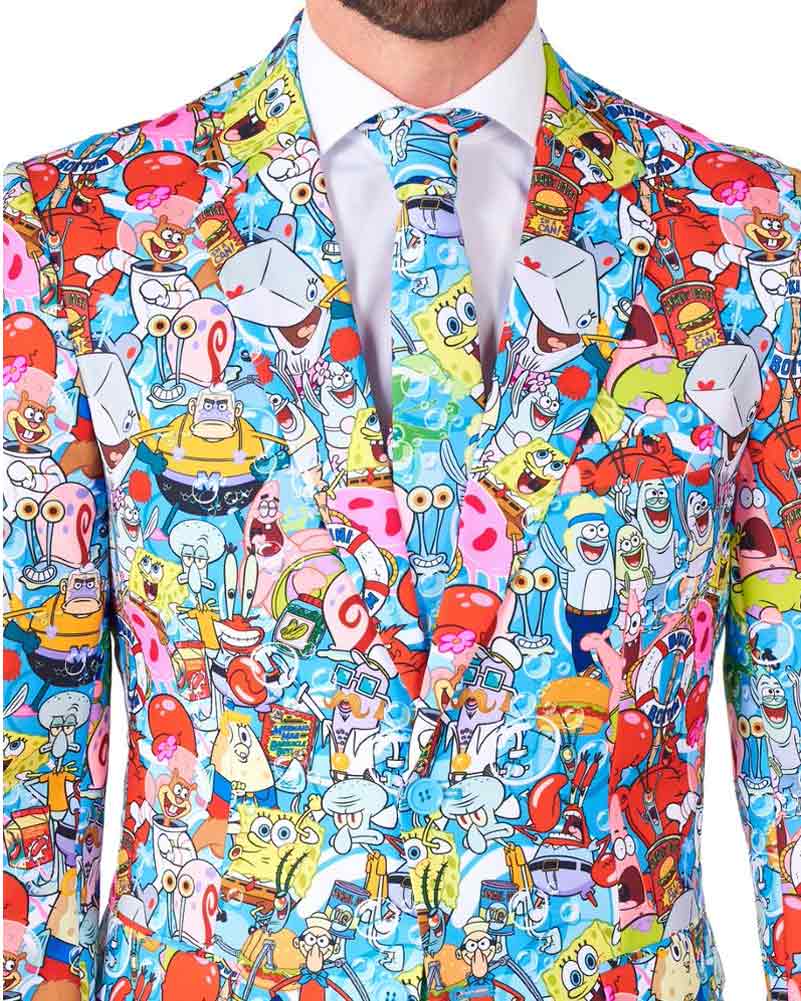 Spongebob Frenzy Opposuit Premium Mens Suit - Image 8