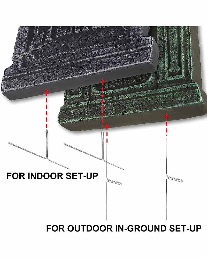 Spooky Graveyard Foam Tombstones Pack of 6 - Image 3