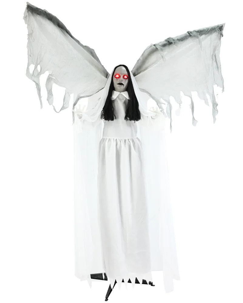 Standing Winged Lady Animated Decoration 1.7m - Image 2