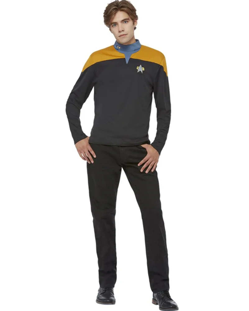 Star Trek Voyager Operations Uniform Mens Shirt - Image 4