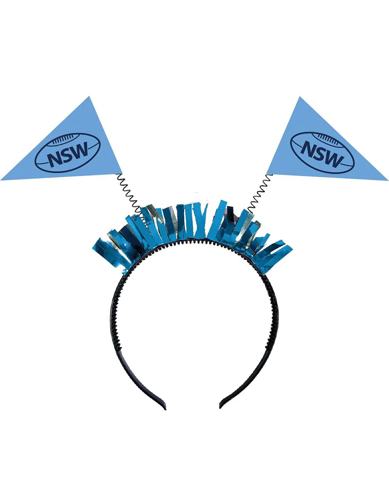 State of Origin NSW Flag Headband with Fringe