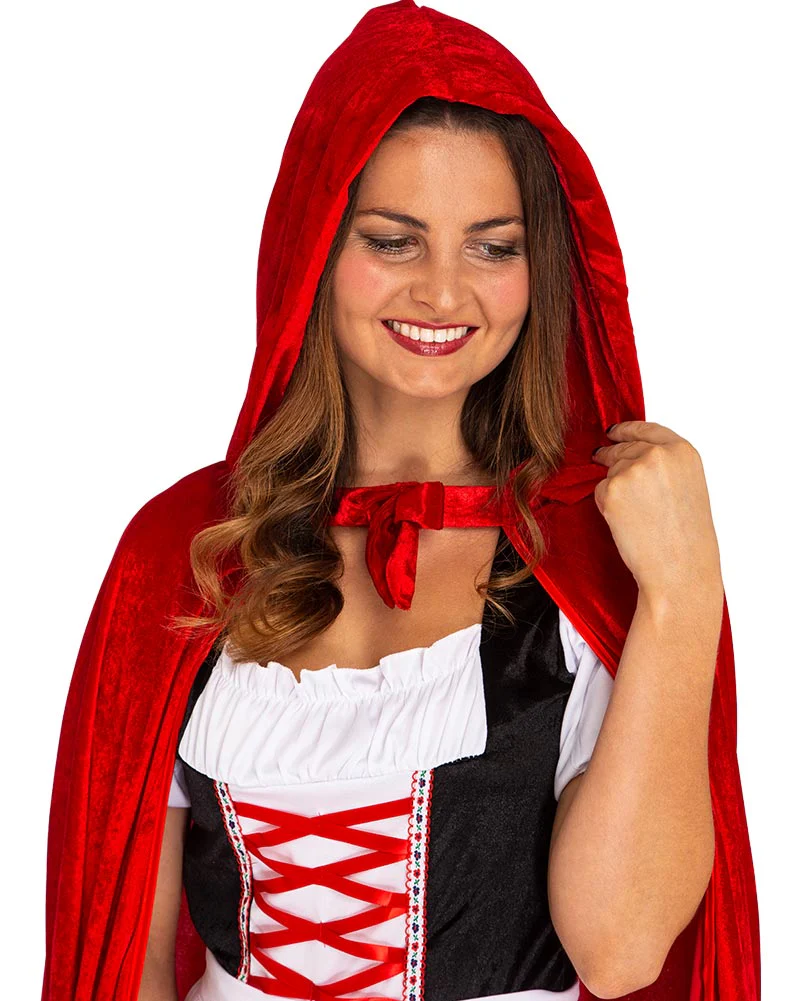 Storybook Red Riding Hood Deluxe Womens Cape - Image 2