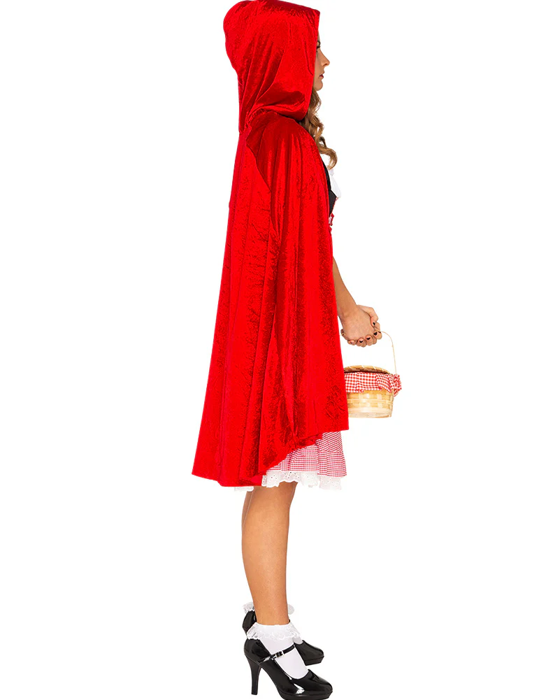Storybook Red Riding Hood Deluxe Womens Cape - Image 3