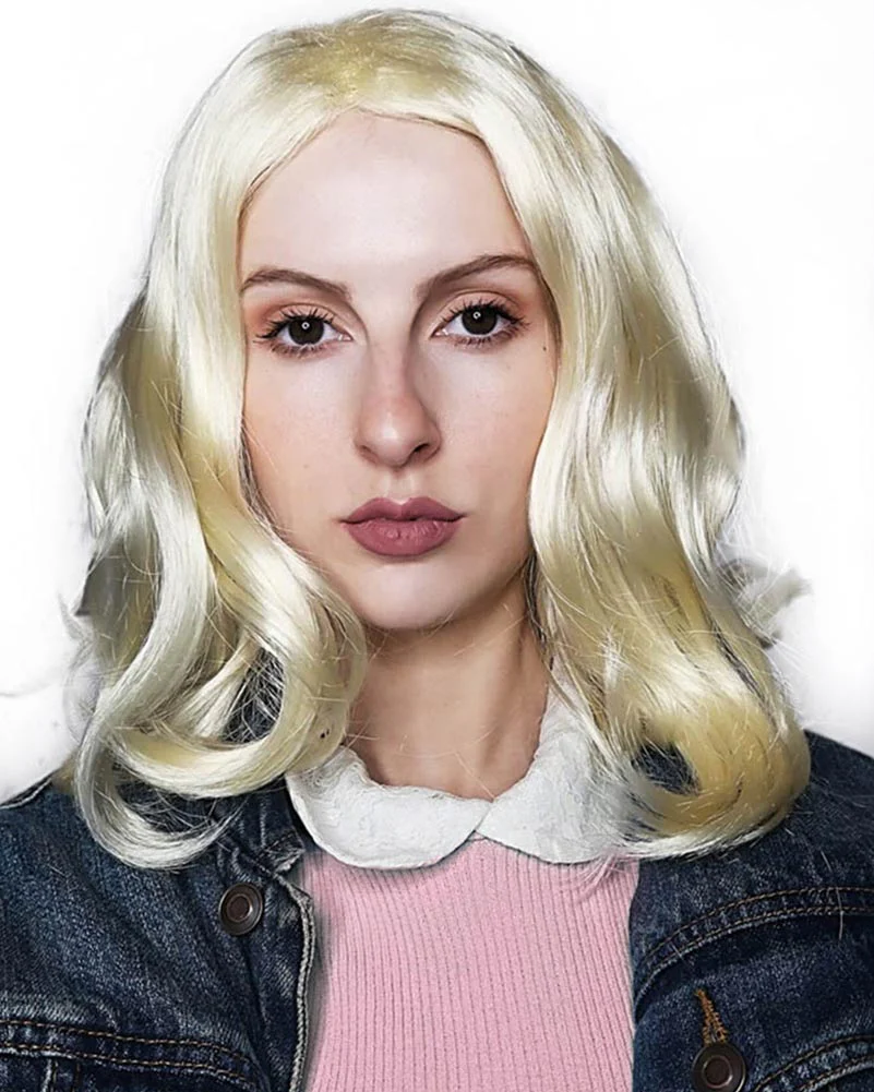 Strange Girl Deluxe Wavy Blonde Wig - Image 4