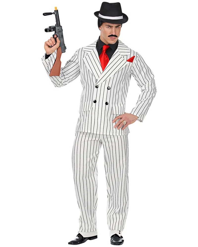 Striped Gangster Suit Mens Costume - Image 3