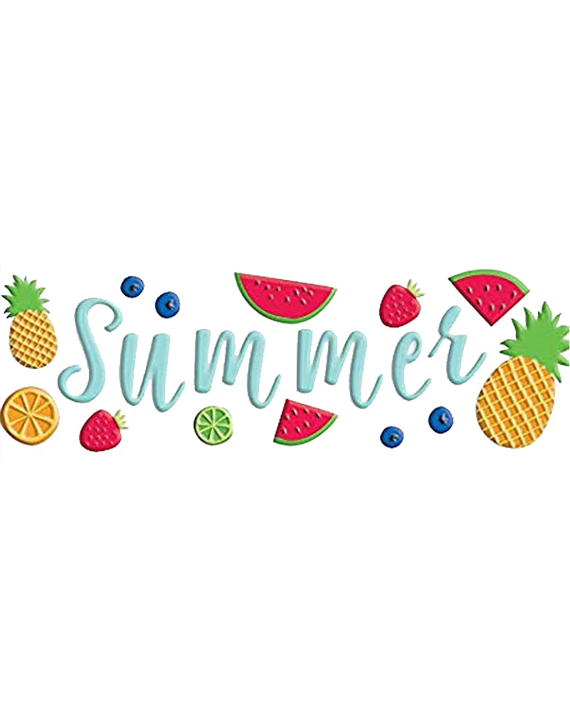 Summer Fruit Gel Cling Decorations
