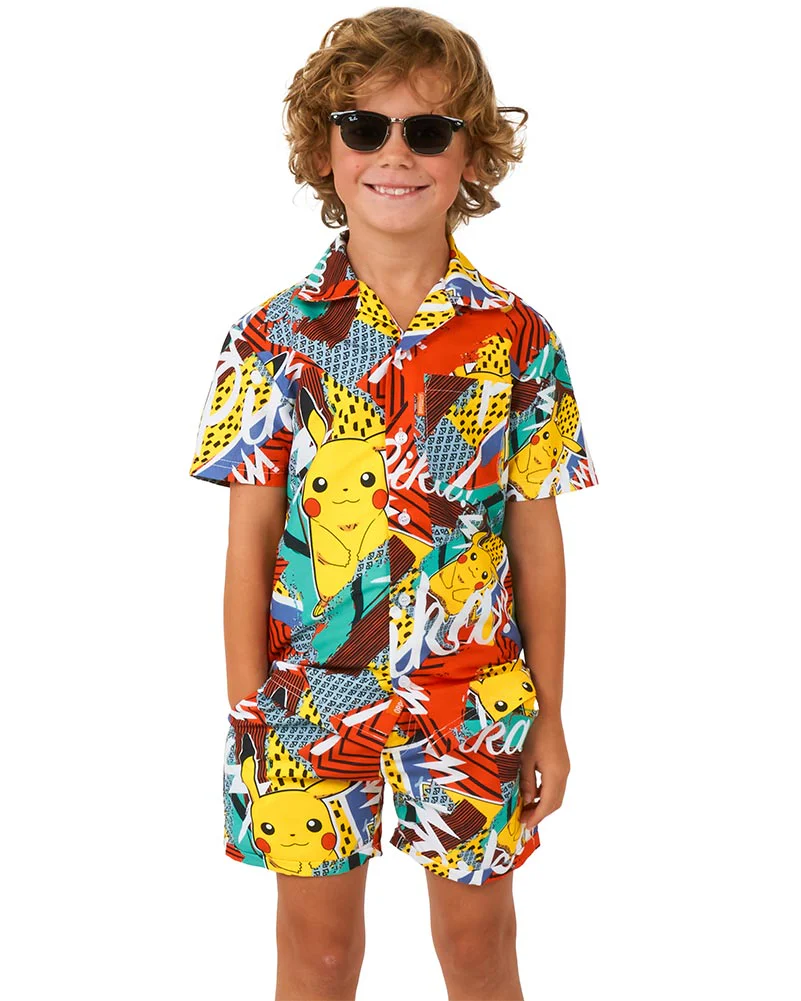 Summer Pokemon Pikachu Opposuit Boys Swim Suit - Image 2