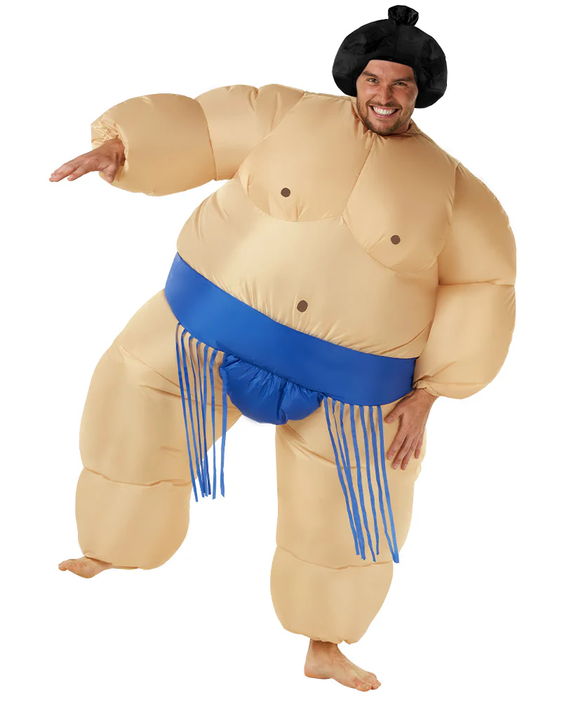 Sumo Blue MegaMorph Inflatable Mens Costume - Image 2