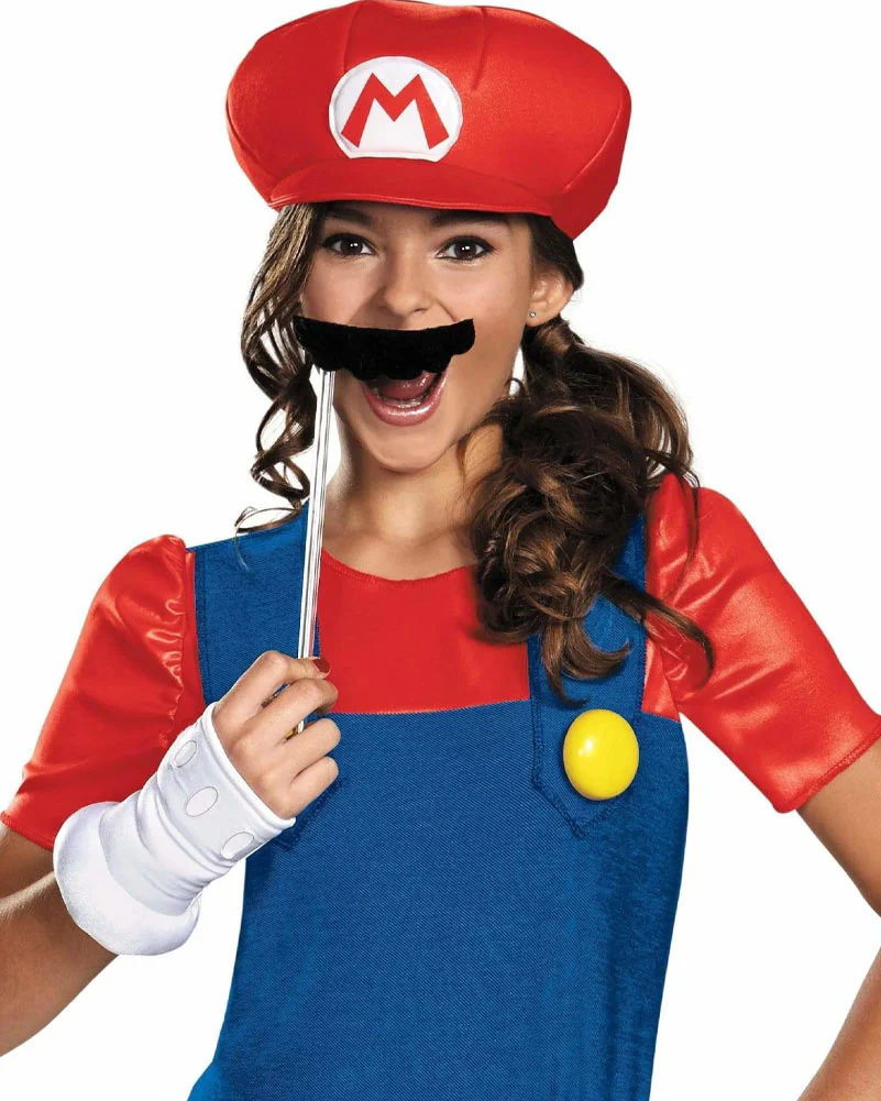 Super Mario Bros Mario Tween Deluxe Girls Costume - Image 2