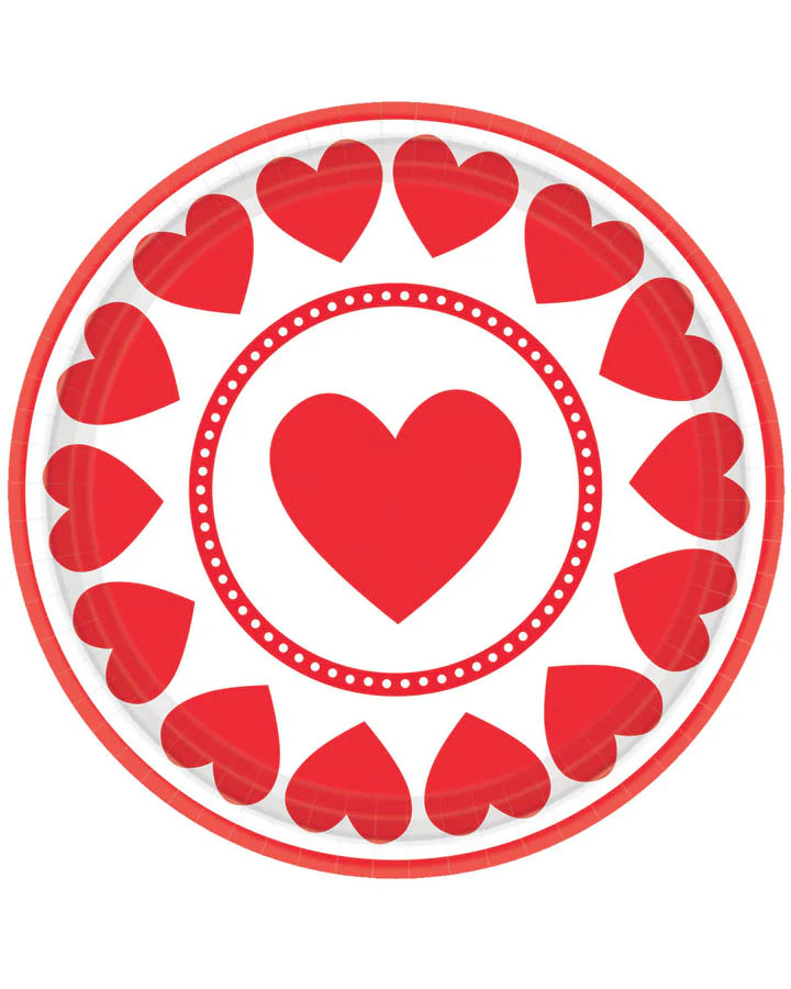 Sweet Love 18cm Plates Pack of 8