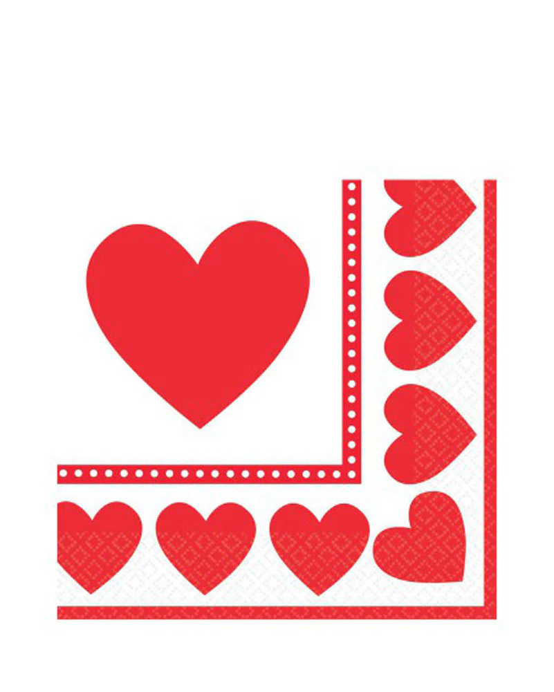 Sweet Love Lunch Napkins Pack of 16
