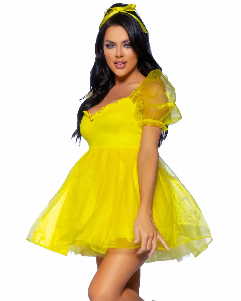 Sweetheart Babydoll Yellow Womens Costume - Image 4