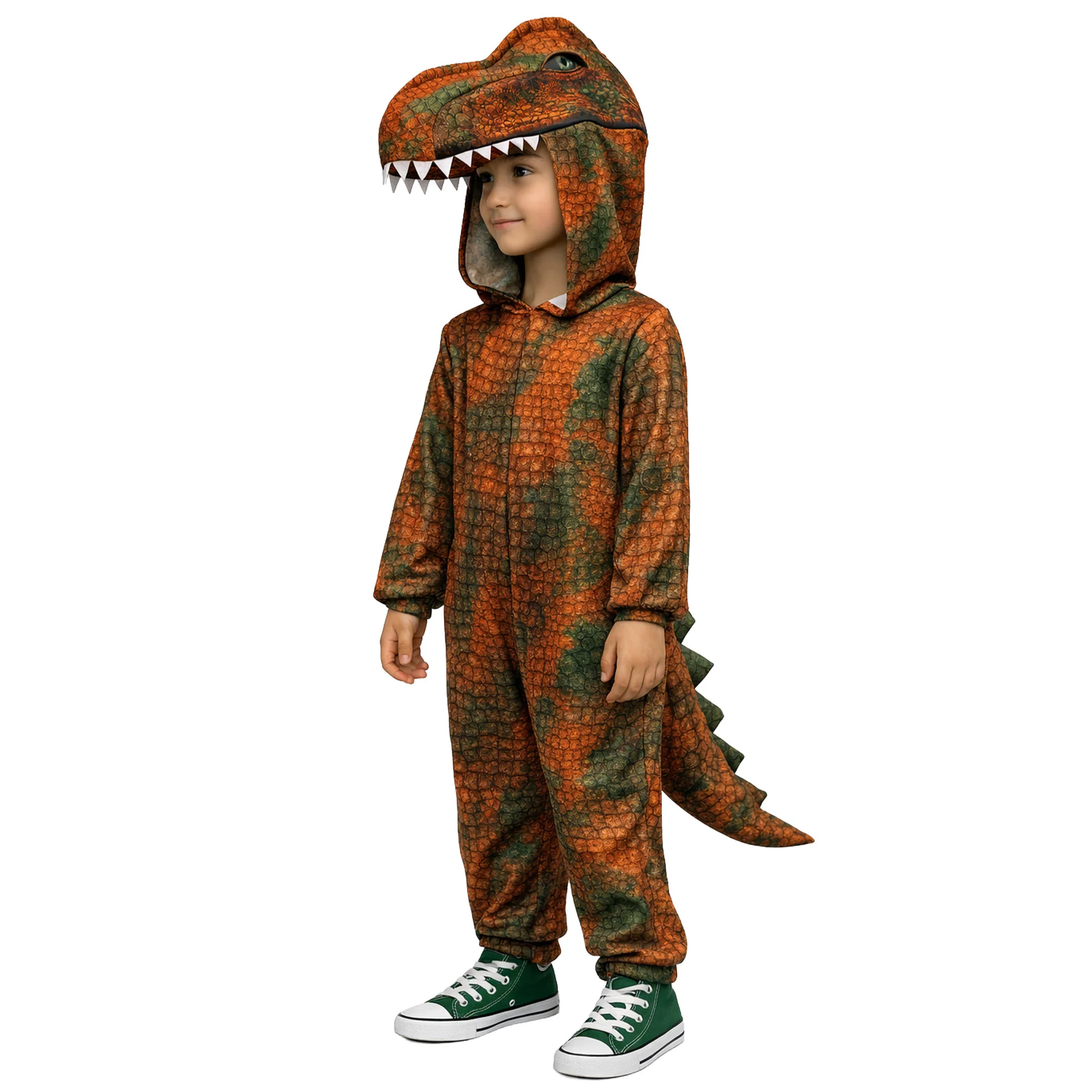 T-Rex Brown Dinosaur Kids Costume 6-8 Years