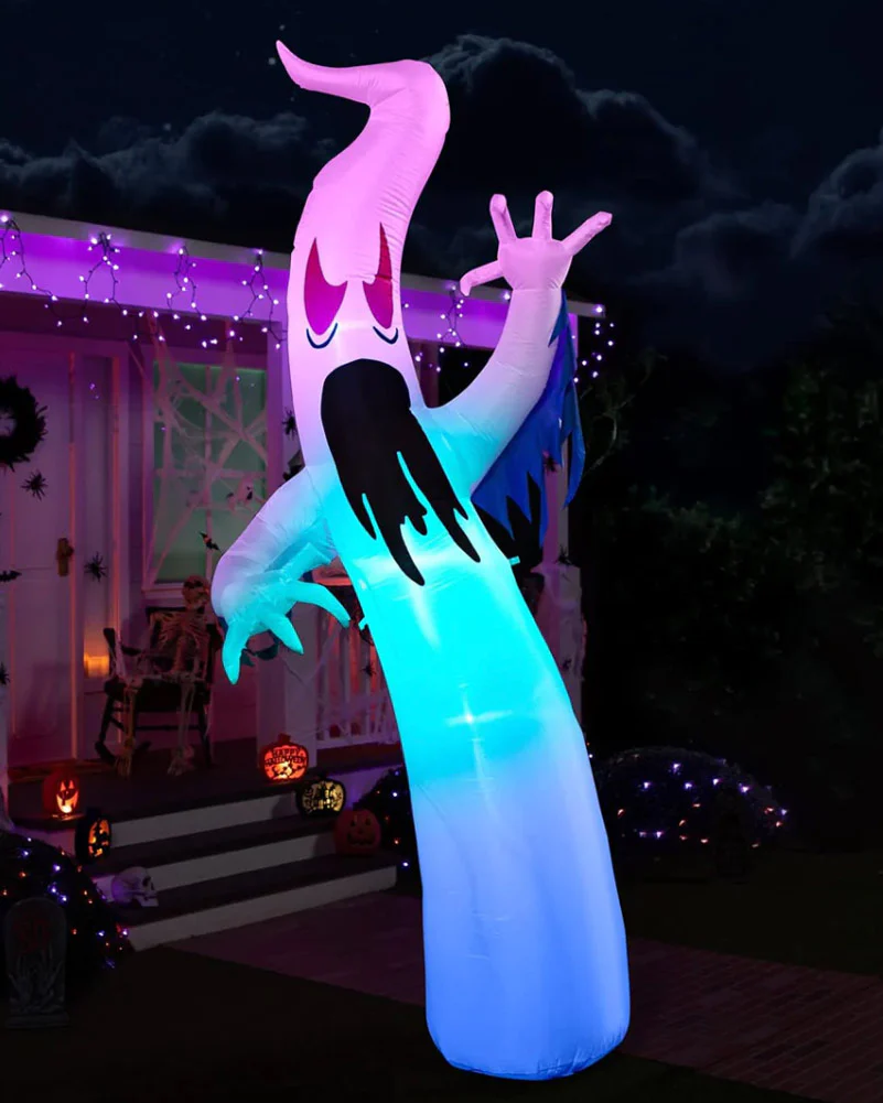 Tall Scary Midnight Ghost Halloween Inflatable 3.05m - Image 2