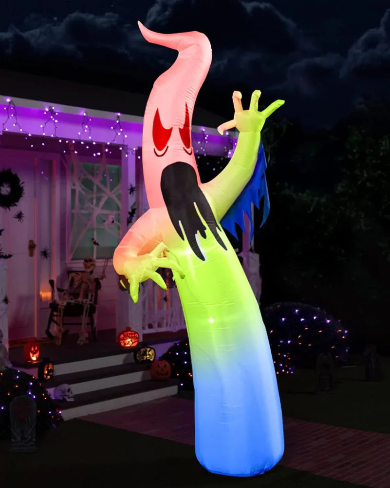 Tall Scary Midnight Ghost Halloween Inflatable 3.05m - Image 3
