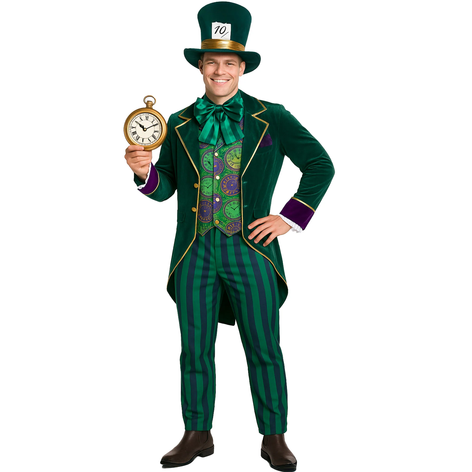 Tea Party Hatter Suit Green Mens Book Week Costume Medium