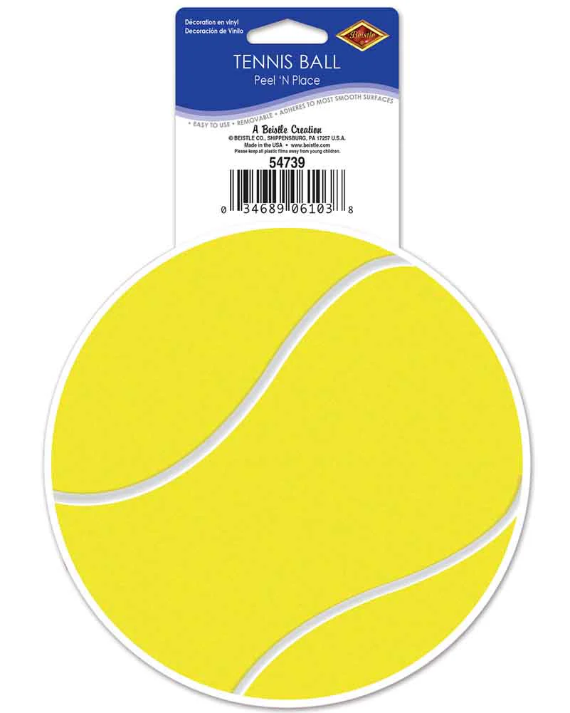 Tennis Ball Peel and Place Sticker