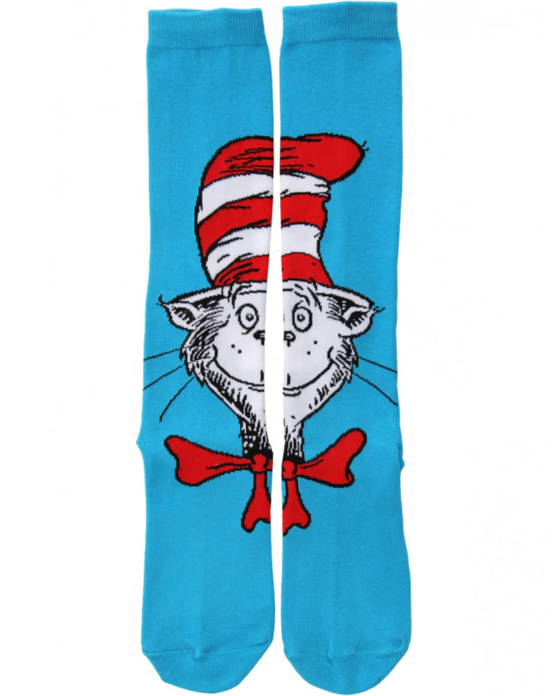 The Cat In The Hat Knee High Costume Socks - Image 2