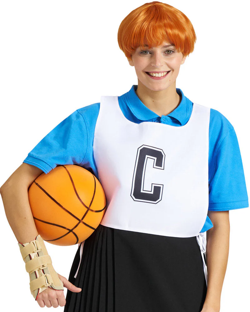 The Hornbag and Shazza Deluxe Wig Iron On and Netball Bib Kit - Image 3