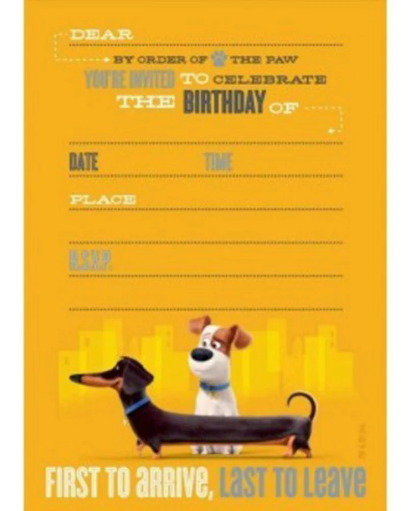 The Secret Life of Pets Invitations Pack of 8 - Image 2