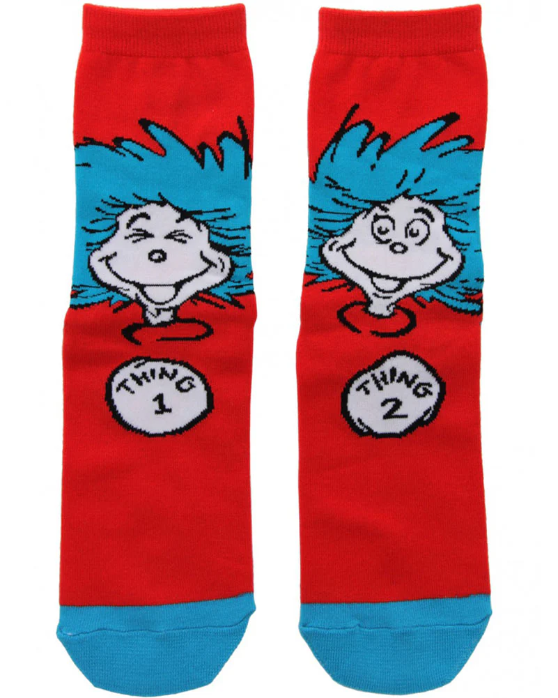 Thing 1 & 2 Costume Crew Socks - Image 2
