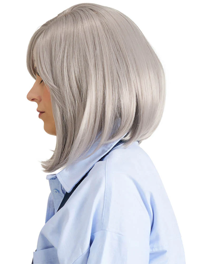 Toity Shop Lady Deluxe Short Grey Wig - Image 3