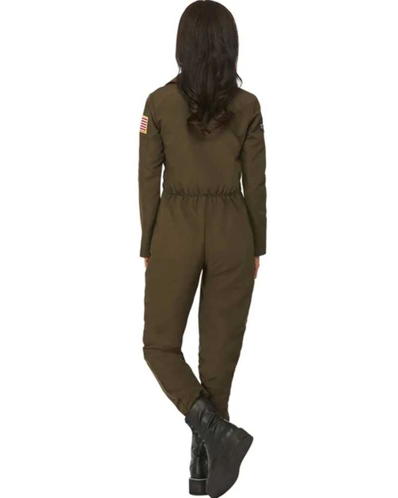 Top Gun Maverick Aviator Jumpsuit Womens Costume - Image 3