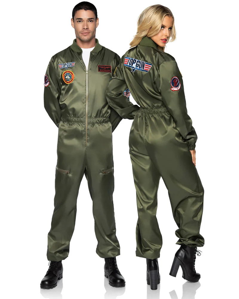 Top Gun Parachute Flight Suit Mens Costume - Image 8