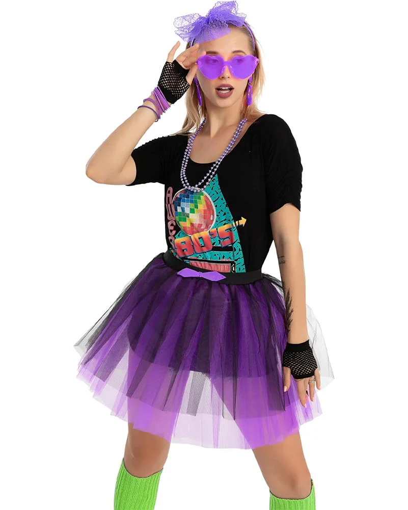 Totally 80s Complete Womens Costume - Image 2