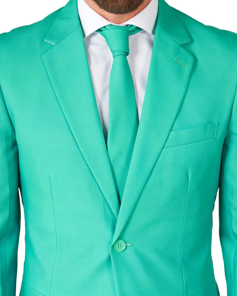 Trendy Turquoise Opposuit Premium Mens Suit - Image 5