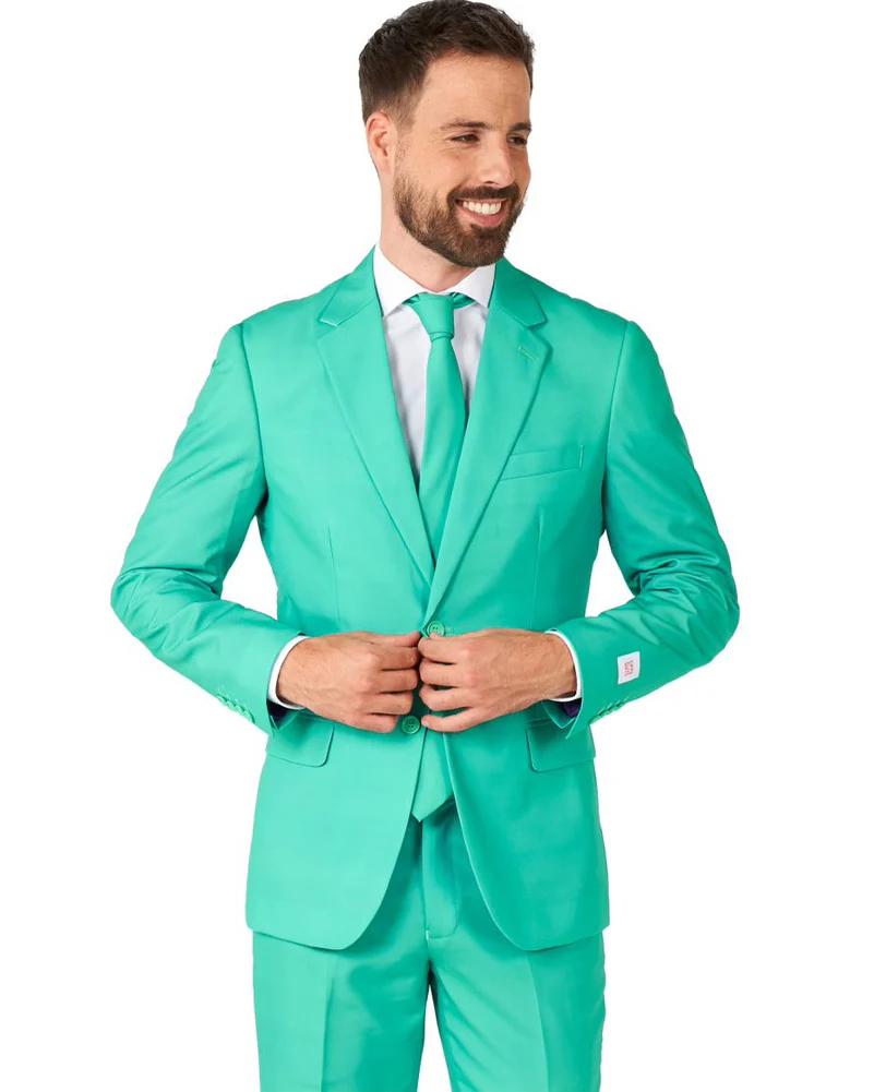 Trendy Turquoise Opposuit Premium Mens Suit - Image 6