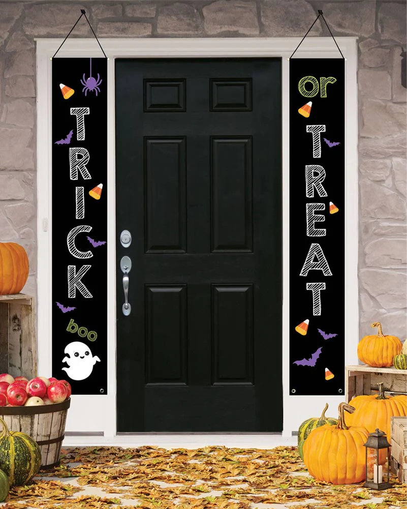 Trick or Treat Halloween Home Door Banners Pack of 2 - Image 2