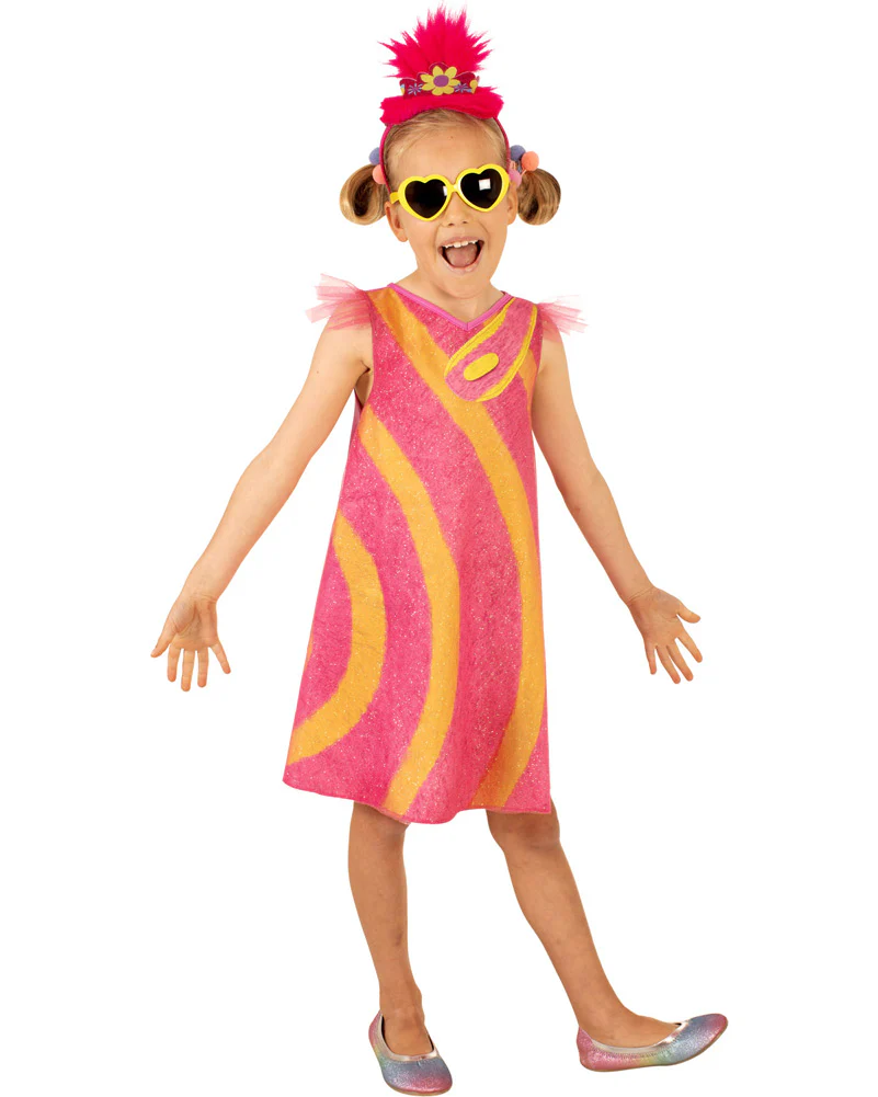 Trolls 2 Poppy Pop Dress Deluxe Girls Costume - Image 3