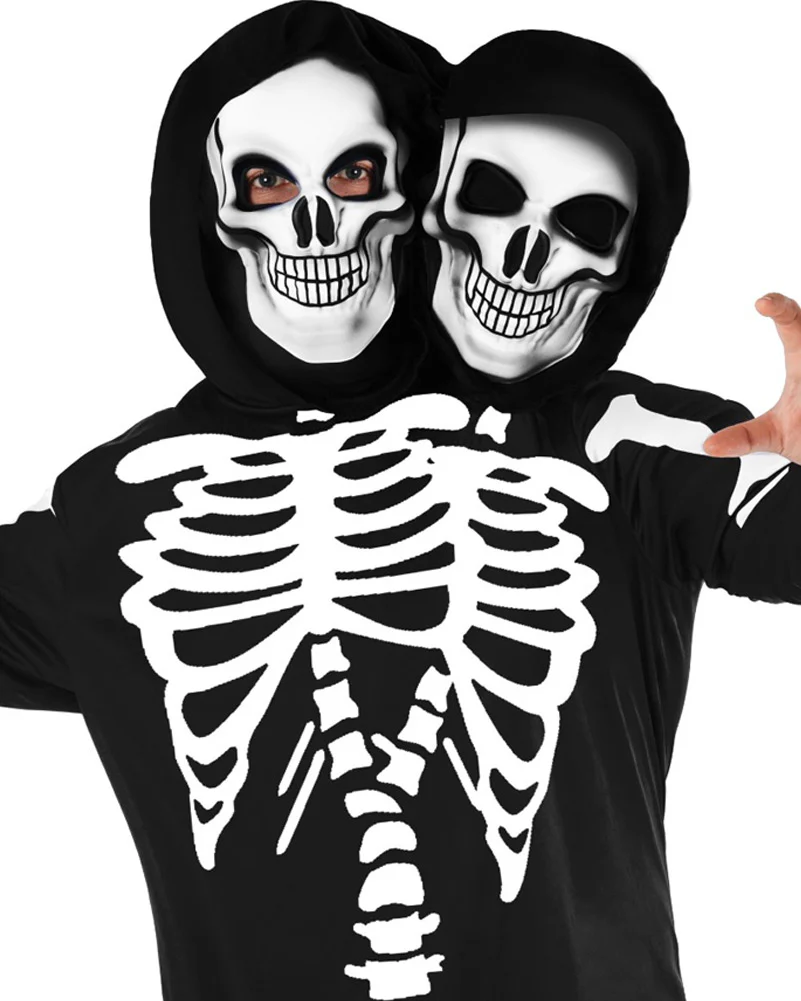 Two Headed Skeleton Mens Costume - Image 2